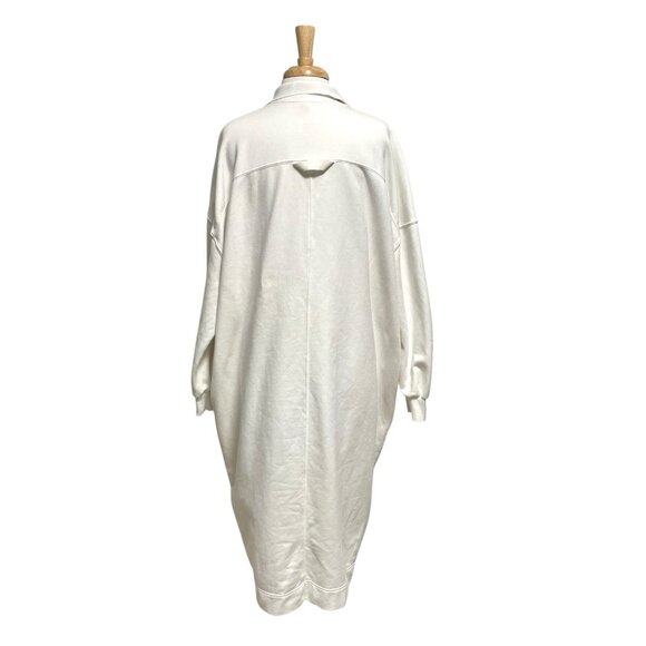 Free People Ultra Oversized Sweatshirt Sweat Dress Pockets Boho White size XS - Picture 10 of 14